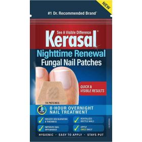 Kerasal Fungal Nail Nighttime Nail Patches, Restores Discolored or Damaged Nails, 14 Ct