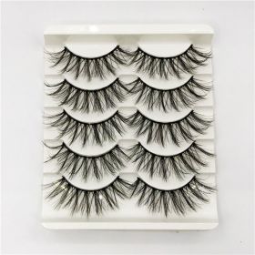 20/10/5 Paar Valse Mink Wimpers Natuurlijke Piekerige Lange Valse Wimpers Handgemaakte Gevleugelde Dikke Lash Voor Wimper Extension Make gereedschap (Color: 5Pairs-MZA4081)